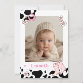 Cowgirl First Rodeo Foto monatliche Banner-Karte Einladung (Vorderseite)