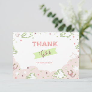 Cowgirl First Rodeo Geburtstag Dankeschön Karte