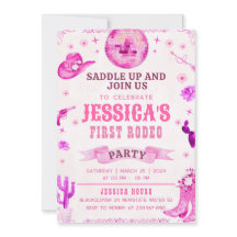 Cowgirl First Rodeo Party Einladung