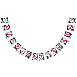 Cowgirl First Rodeo Pink Wimpelkette