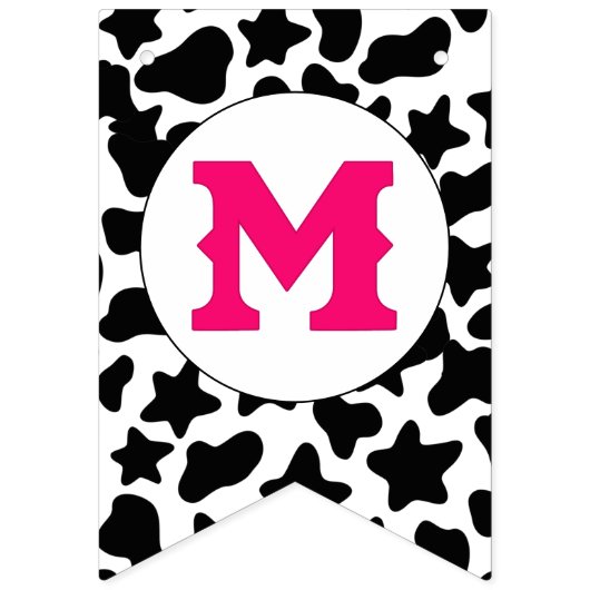 Cowgirl First Rodeo Pink Wimpelkette (Zweite Fahne)