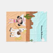 Cowgirl Fleecedecke (Vorderseite (Horizontal))