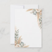 Cowgirl Floral Boots Bridal Shower Invitation Dankeskarte (Rückseite)