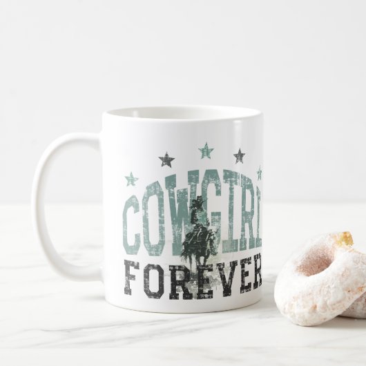 Cowgirl Forever Western Trendy Kaffeetasse (Mit Donut)