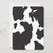 Cowgirl Geburtstag Einladung schwarze rote Kuh dru (Rückseite)