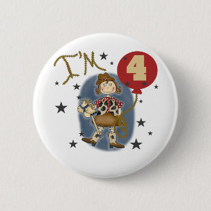 Cowgirl Geburtstagsgeschenke und Geschenke Button