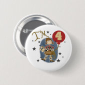 Cowgirl Geburtstagsgeschenke und Geschenke Button (Vorne & Hinten)