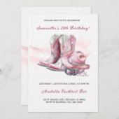 Cowgirl Geburtstagsparty Einladung Designs (Vorne/Hinten)
