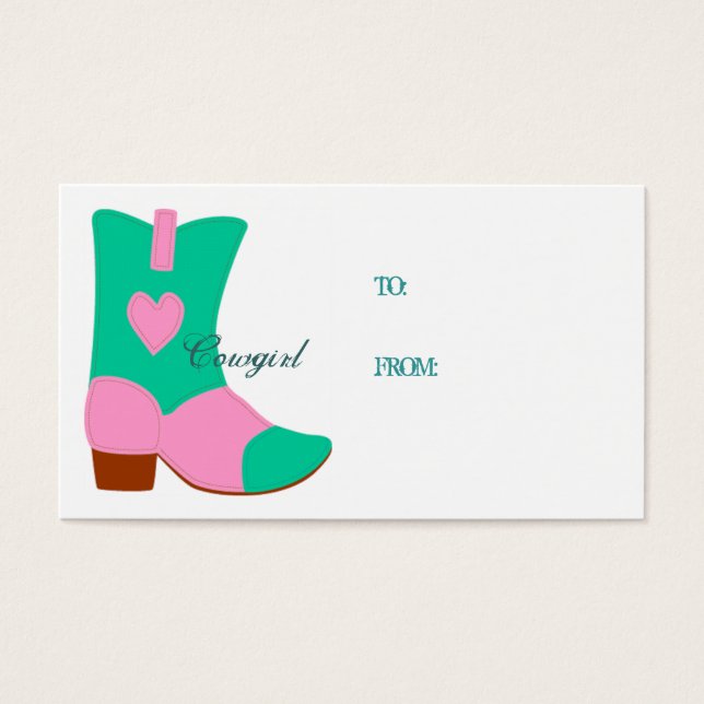 Cowgirl-Geschenkkarte (Vorderseite)