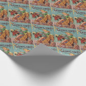 Cowgirl Geschenkpapier (Ecke)