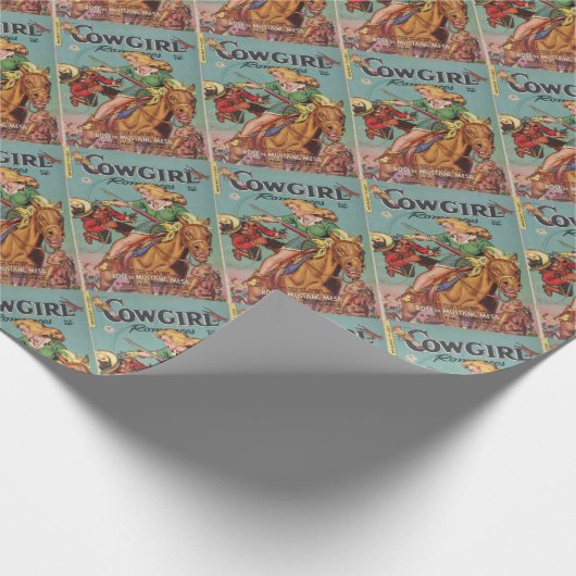 Cowgirl Geschenkpapier (Ecke)