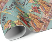 Cowgirl Geschenkpapier (Rolleneckpunkt)