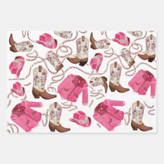 COWGIRL GESCHENKPAPIER SET