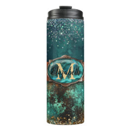 Cowgirl Glitzer Monogram Thermal Tumbler Thermosbecher