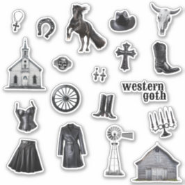 Cowgirl Goth | Western Goth Journal Stickers Aufkleber