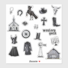 Cowgirl Goth | Western Goth Journal Stickers Aufkleber