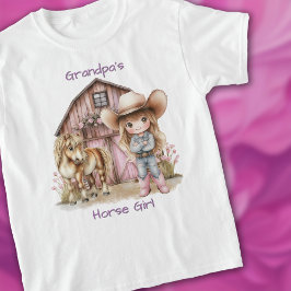 Cowgirl Grandpas Horse Girl Pink Country Stall Pon T-Shirt