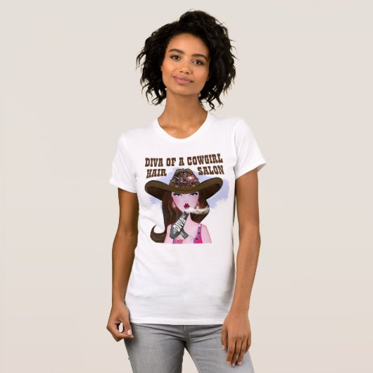Cowgirl "Hair Diva" T - Shirt (Vorne ganz)