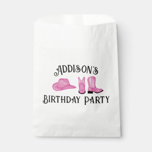 Cowgirl Hat and Boost Black Text Geschenktütchen (Vorderseite)