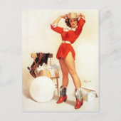 Cowgirl Hat Button Up Postkarte (Vorderseite)