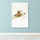Cowgirl Hat Floral Canvas Leinwanddruck (Insitu (Holzboden))