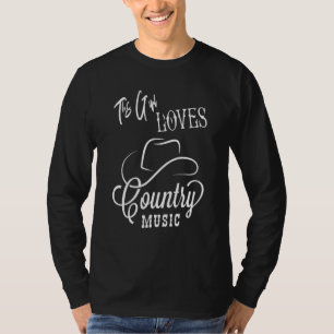 Cowgirl Hat Music This Girl Lieben Country Music T-Shirt