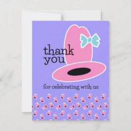 Cowgirl Hat Vielen Dank Mitteilungskarte