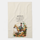 Cowgirl Herbst Geschirrtuch (Vertikal)
