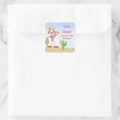 Cowgirl Horse Birthday Party Fevor Sticker (Tasche)