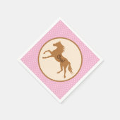 Cowgirl Horse Kid Girl's Birthday Party Thema Serviette (Ecke)