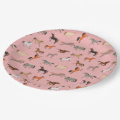 Cowgirl Horse Lover Geschenk, Frauen & Mädchen Kin Pappteller (Schrägansicht)