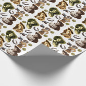 cowgirl HORSE SHOES old photographs clipART Geschenkpapier (Ecke)