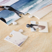 Cowgirl Horseback Riding on Beach by Ocean Custom Puzzle (Seite)