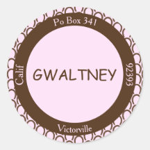 Cowgirl Horseshoe Pink | Brauner Umschlag Aufklebe