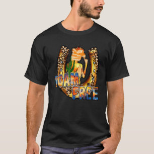 Cowgirl Hufeisen Streife Frei Wilde Seele Western T-Shirt