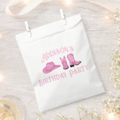 Cowgirl Hut und Boots Light Pink Text Geschenktütchen (Ausgeschnitten)