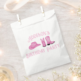 Cowgirl Hut und Boots Light Pink Text Geschenktütchen