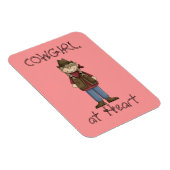 Cowgirl im Braids Premium Flexi Magnet (Rechte Seite)