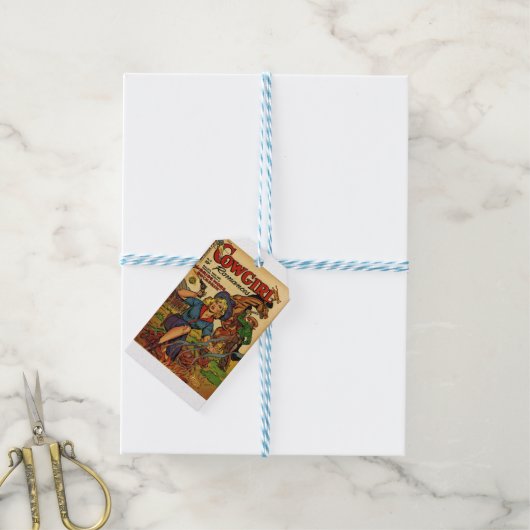 Cowgirl im Range Geschenkanhänger (Mit Garn)