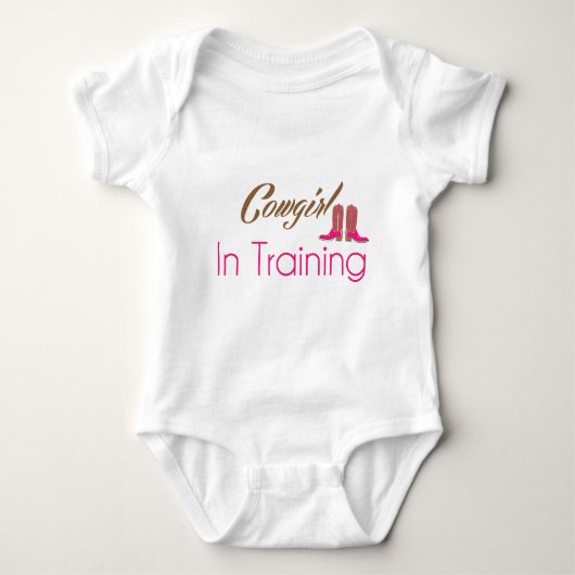 Cowgirl im Training Baby Bekleidung Baby Strampler (Vorderseite)