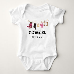 Cowgirl im Training Western Land Baby Strampler