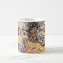 Cowgirl in the Meadow (Kind mit Landtieren)