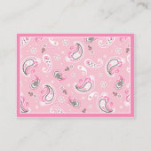 Cowgirl Jeans und Tutu Diaper Raffle Ticket Begleitkarte (Rückseite)