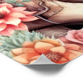 Cowgirl Junggeselinnen-Abschied Begrüßungszeichen Poster (Ecke)