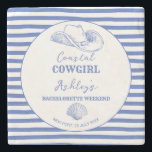 Cowgirl Junggeselinnen-Abschied bevorzugt bedruckt Steinuntersetzer<br><div class="desc">Coastal Cowgirl Junggeselinnen-Abschied bevorzugt monogramm personalisierte gedruckte Untersetzer Junggeselinnen-Abschied Tischdekoration Brandgeschenke Brautparty bevorzugt</div>