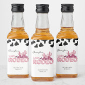 Cowgirl Junggeselinnen-Abschied Last Rodeo Alkoholflaschenetikett (Flaschen)