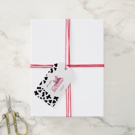 Cowgirl Junggeselinnen-Abschied Last Rodeo Geschenkanhänger (Mit Garn)