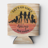 Cowgirl Junggeselinnen-Abschied personalisierter N Dosenkühler (Vorderseite)