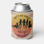 Cowgirl Junggeselinnen-Abschied personalisierter N Dosenkühler (Kanne Rückseite)