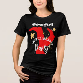 Cowgirl Junggeselinnen-Abschied T-Shirt Tri-Blend Shirt